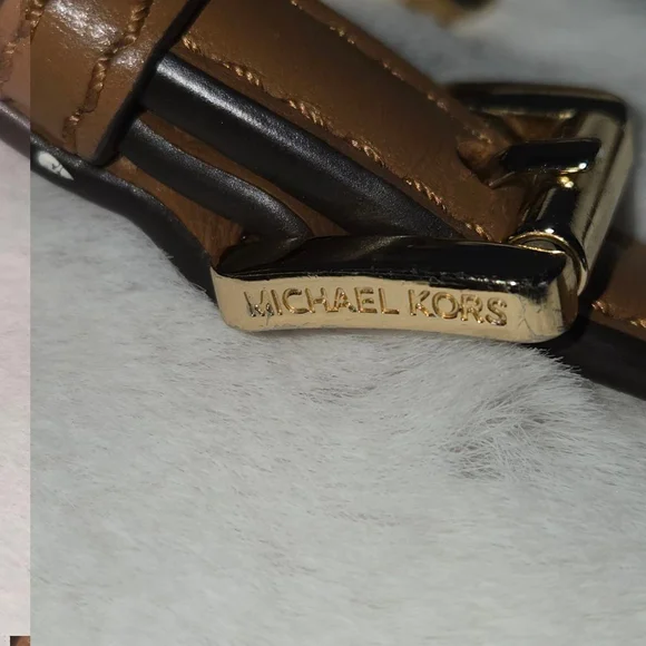 Michael Kors Jet Set Tote Bag Medium White and Brown - Picture 14 of 15